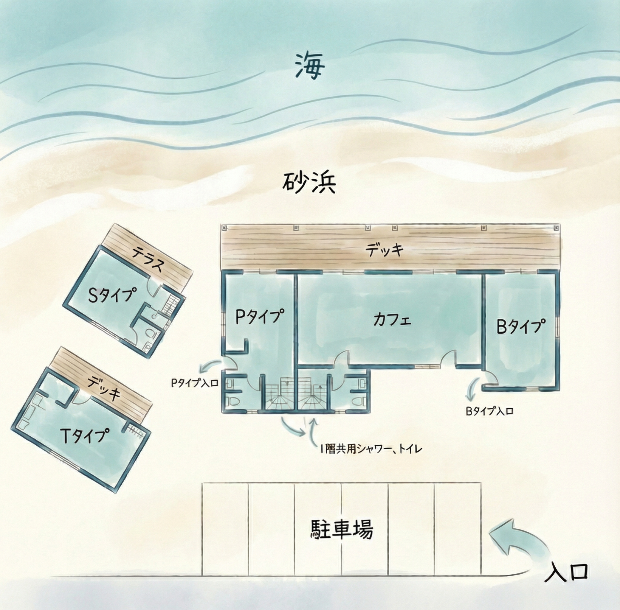 シーブリーズ+1987 施設マップ